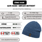 Alpaka Mütze | Einfach gestrickt | 100 % Alpakawolle | Unisex | ALPAKNIT