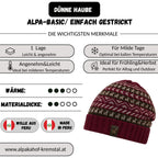 Alpaka Mütze | Einfach gestrickt | 100 % Alpakawolle | Unisex | ALPAKNIT