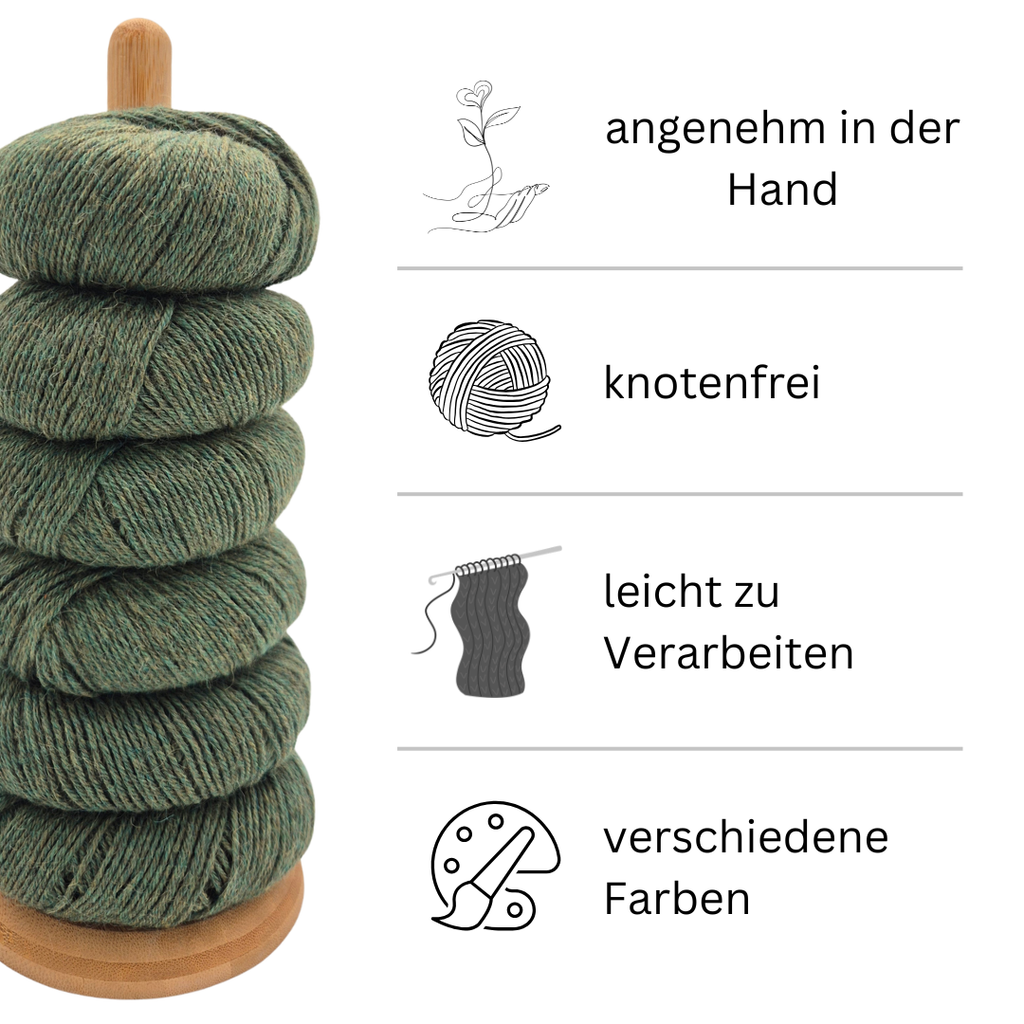 100% Baby Alpaka Wolle  |Strickwolle | 4-fädig