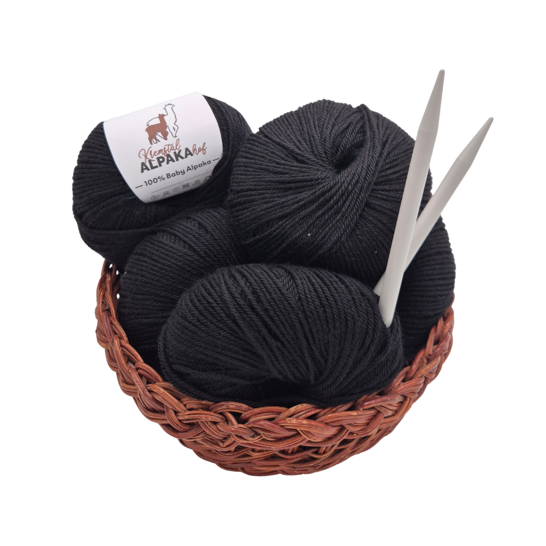 100% Baby Alpaka Wolle  |Strickwolle | 4-fädig