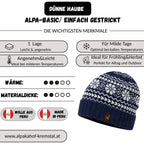 Alpaka Mütze | Einfach gestrickt | 100 % Alpakawolle | Unisex | ALPAKNIT