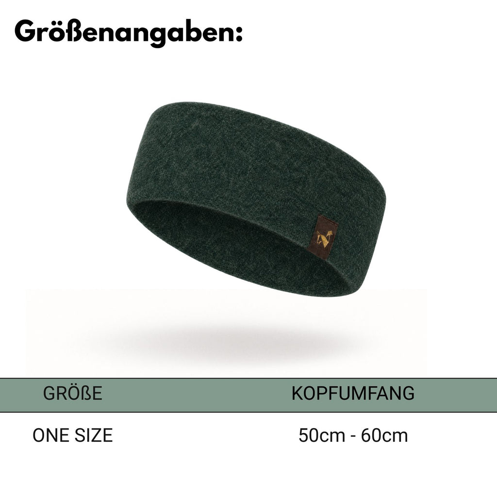 Alpaka STRETCH Stirnband aus 97%Alpakawolle ALPAKNIT