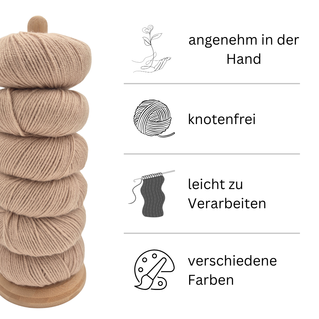 100% Baby Alpaka Wolle  |Strickwolle | 4-fädig