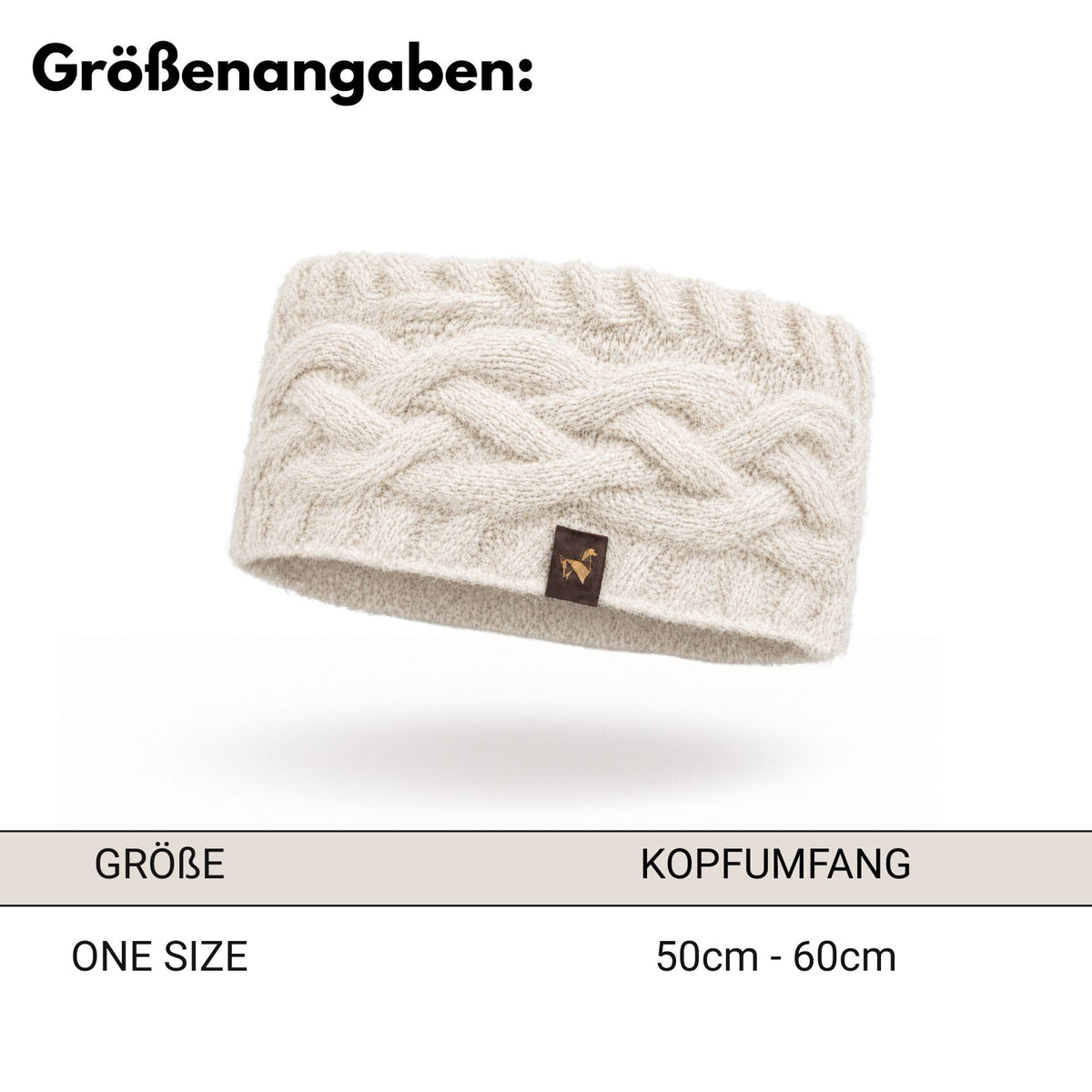 Alpaka Stirnband | Zopfstrick | 100 % Alpakawolle | ALPAKNIT