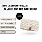 Alpaka Stirnband | Zopfstrick | 100 % Alpakawolle | ALPAKNIT