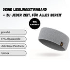 Alpaka STRETCH Stirnband aus 97%Alpakawolle ALPAKNIT