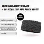 Alpaka Stirnband | Zopfstrick | 100 % Alpakawolle | ALPAKNIT