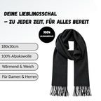 Baby Alpaka Schal – 100% Alpakawolle – 180 x 30cm – weich, warm & sanft zur Haut – eleganter Wollschal für Damen & Herren – temperaturregulierend, atmungsaktiv & unisex ALPAKNIT