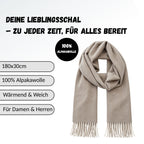 Baby Alpaka Schal – 100% Alpakawolle – 180 x 30cm – weich, warm & sanft zur Haut – eleganter Wollschal für Damen & Herren – temperaturregulierend, atmungsaktiv & unisex ALPAKNIT