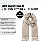 Baby Alpaka Schal – 100% Alpakawolle – 180 x 30cm – weich, warm & sanft zur Haut – eleganter Wollschal für Damen & Herren – temperaturregulierend, atmungsaktiv & unisex ALPAKNIT