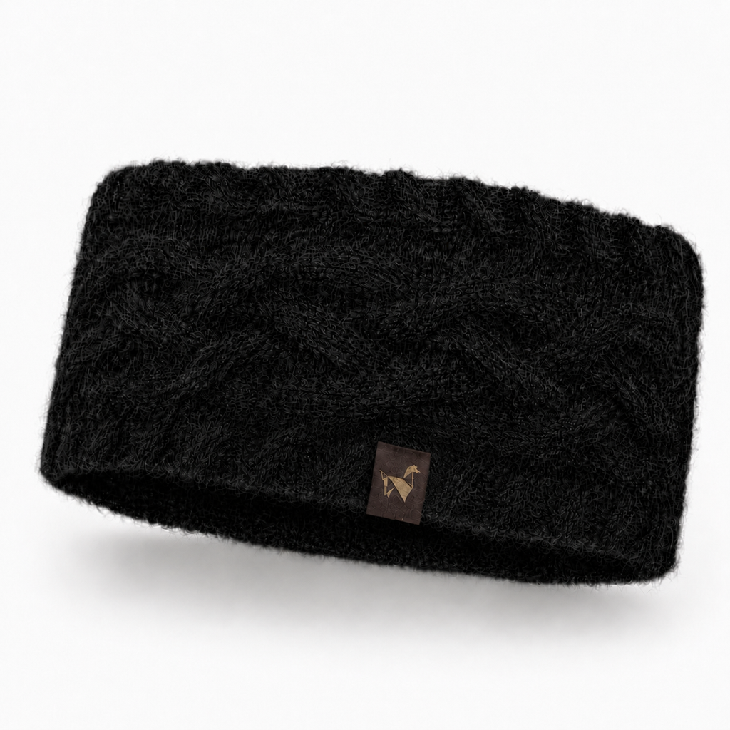 Alpaka Stirnband | Zopfstrick | 100 % Alpakawolle | ALPAKNIT