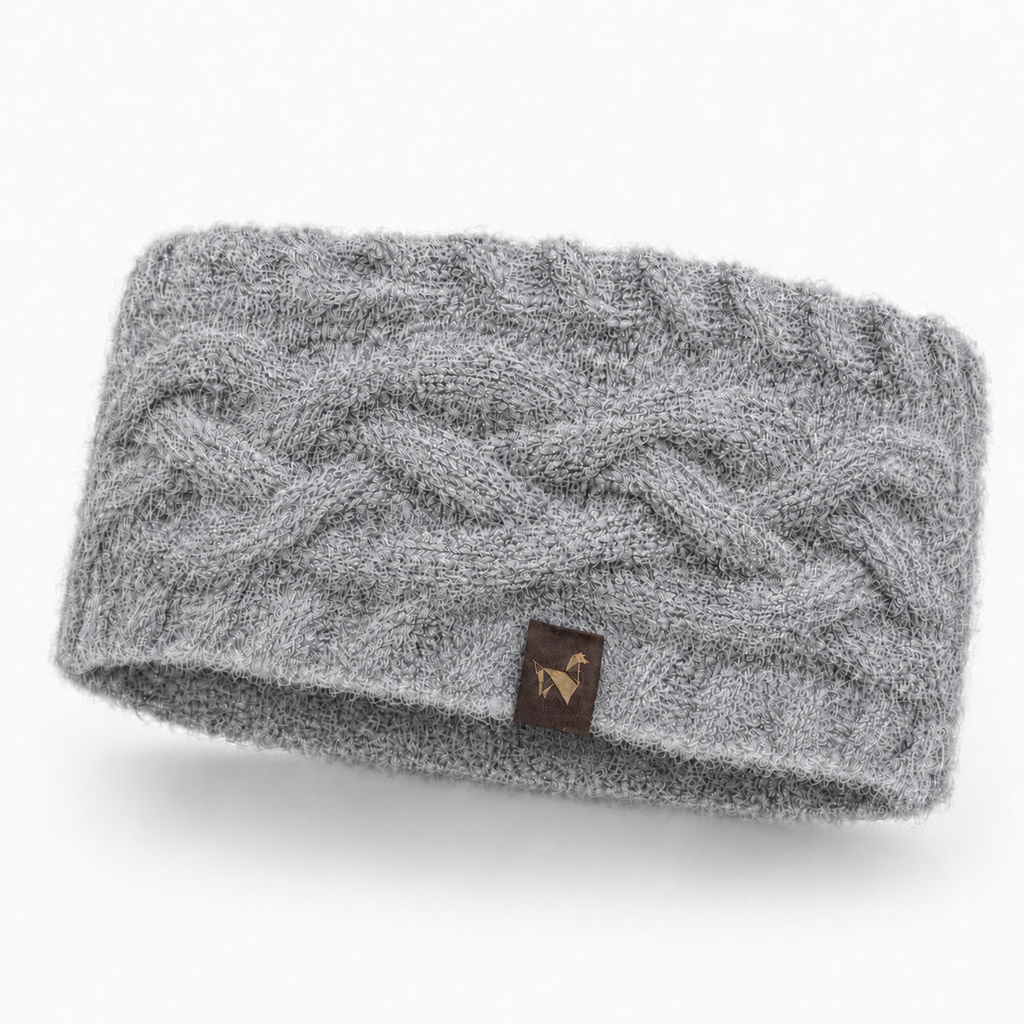 Alpaka Stirnband | Zopfstrick | 100 % Alpakawolle | ALPAKNIT